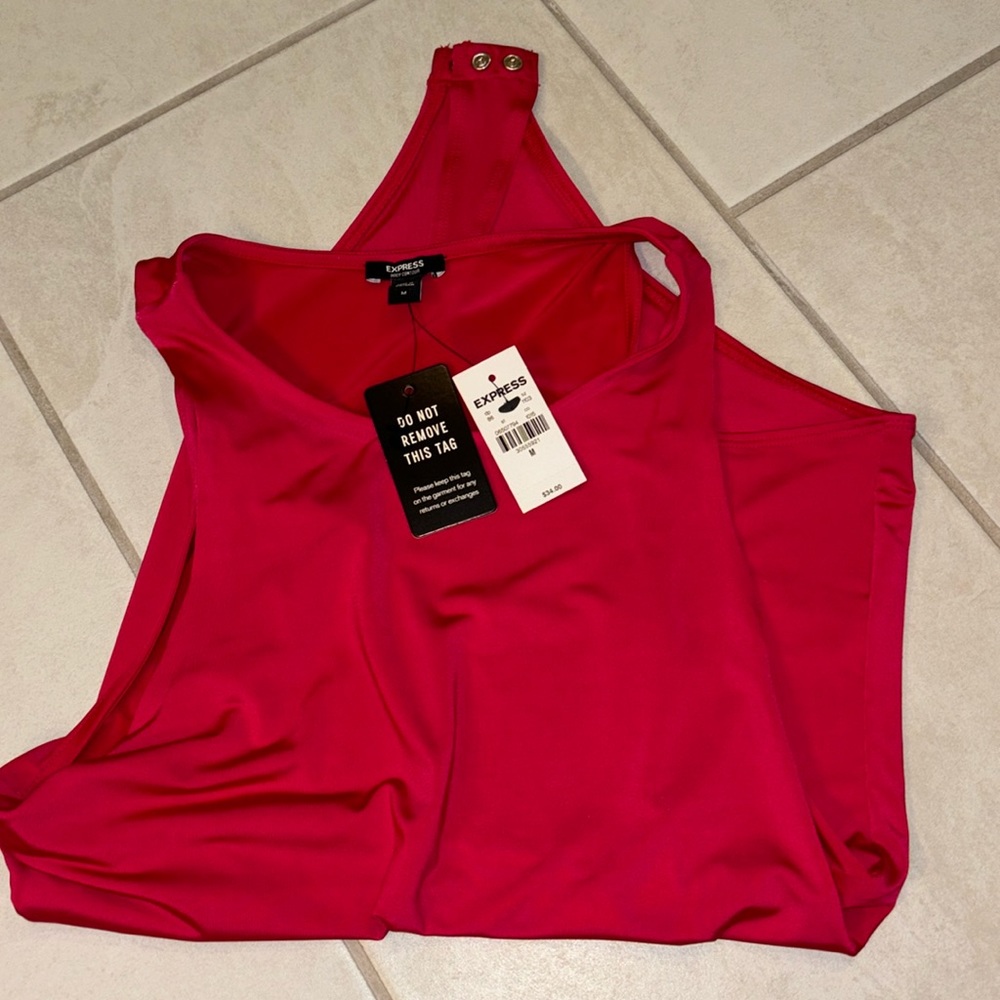 Express dark pink body contour tank